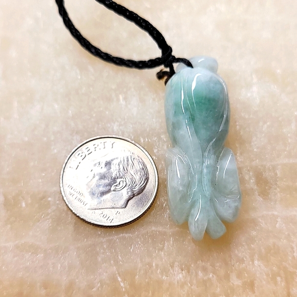 Certified Jadeite Hand Carved Cabbage Pendant NWT - Picture 4 of 7